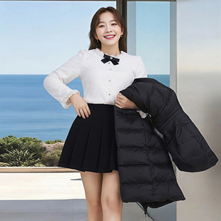 微胖MM木耳小圆领套头绒面蕾丝衬衫 女装 温暖内搭打底上衣大码 冬季