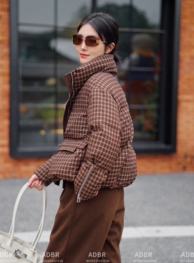 【连锁实体】阿迪贝尔25BU78冬新2025时髦洋气90白鸭绒羽绒服外套