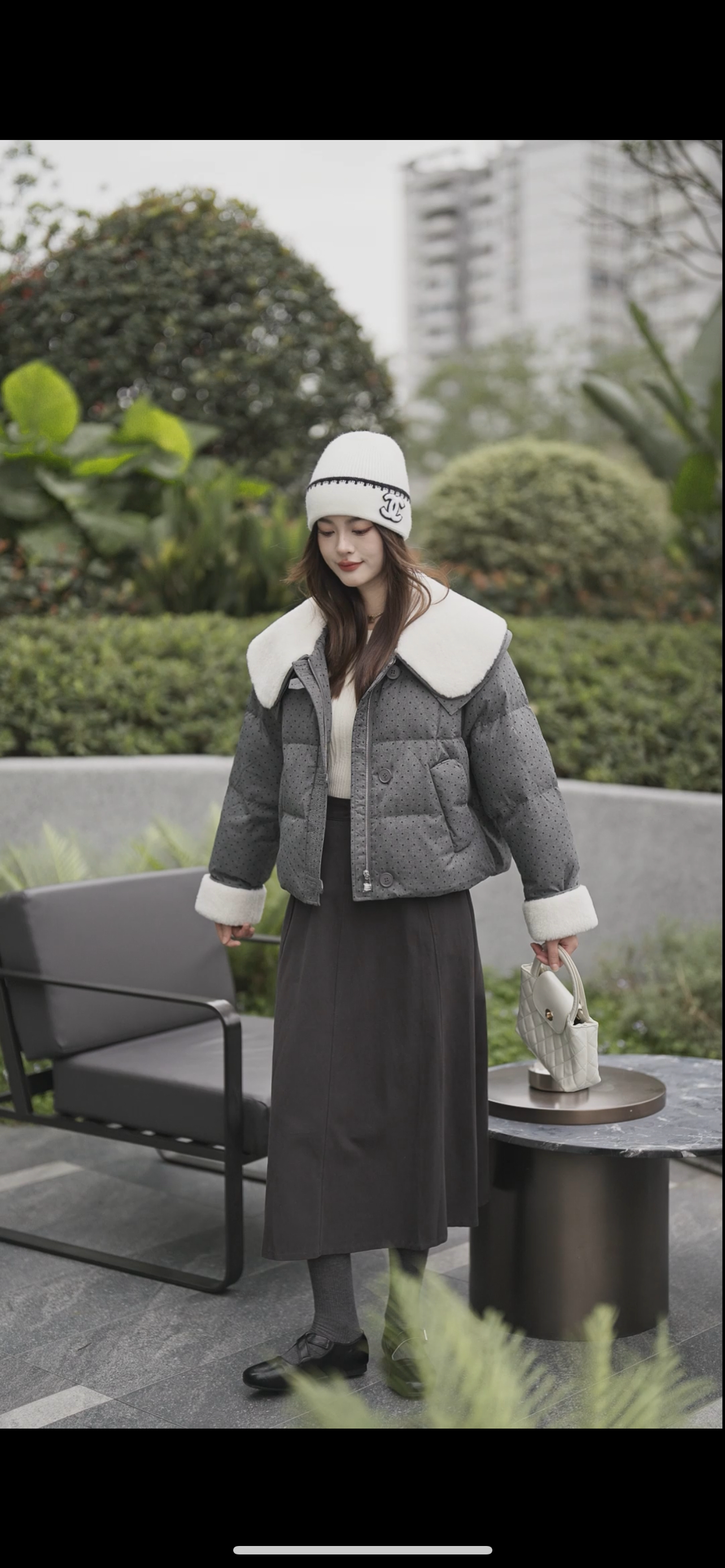 【连锁实体】伊芮缇莎88652-1冬新2025时髦洋气90白鸭绒羽绒外套