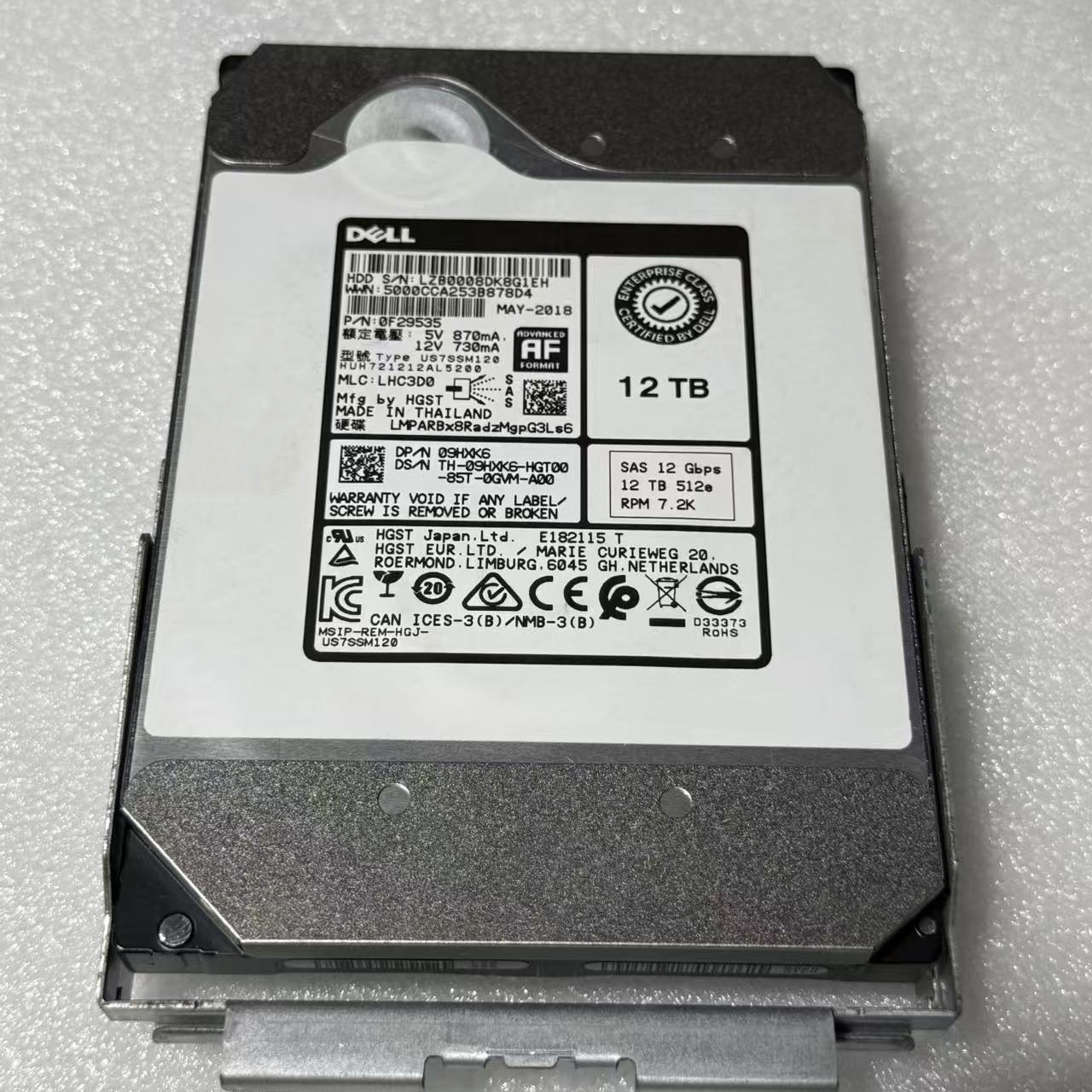 戴尔12TBSAS7.2K09HXK6