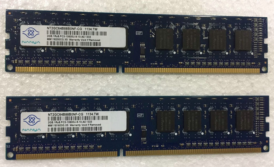 南亚 Nanya DDR3 1333 2G PC3-10600U 台式机内存