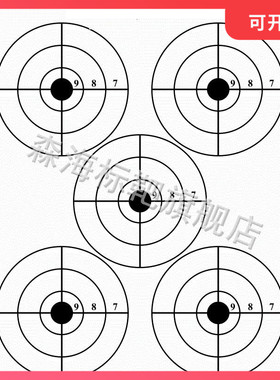 H14射击靶纸40*30cm 靶纸 竞技比赛靶纸 练习靶纸 环形靶纸EVA靶
