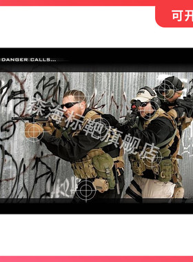 R60持枪歹徒人质靶纸狙击IDPA IPSC速射实战训练射击障碍战术比赛