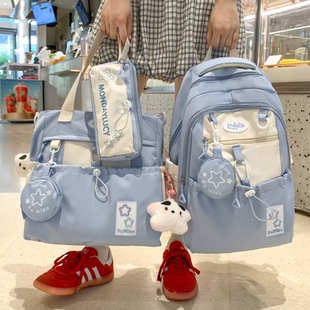 星星初中女生高中学生大容量高颜值背包 可爱少女双肩包书包女韩版