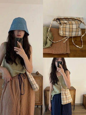 春日轻便可调节单肩斜挎包