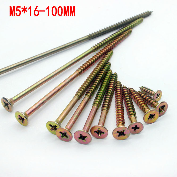 木螺丝十字钉 加长 m5*16-120 高强度纤维板钉 木牙木板自攻螺丝