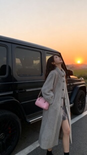 2026新款皮毛一体外套女中长款加厚保暖毛上长衣外套