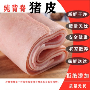 新鲜冷冻猪皮猪背皮猪脊皮干净无毛酒店专用整箱20斤江浙沪皖包邮
