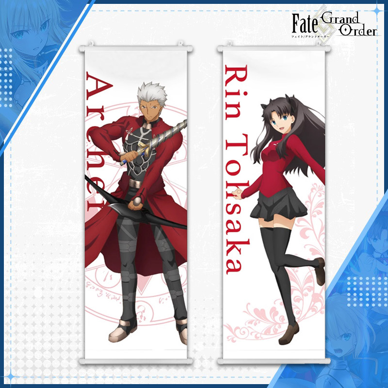 fate命运之夜 吾王Saber 远坂凛 Archer 间桐樱 周边墙画挂画海报