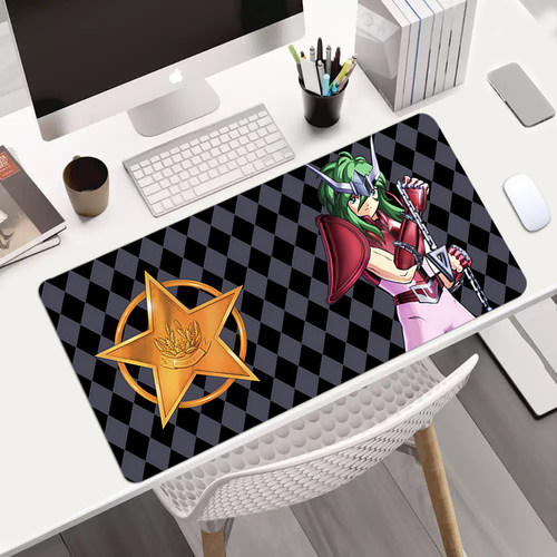 圣斗士星矢 紫龙 冰河 瞬 一辉 周边大号鼠标垫电脑键盘桌垫 谷子