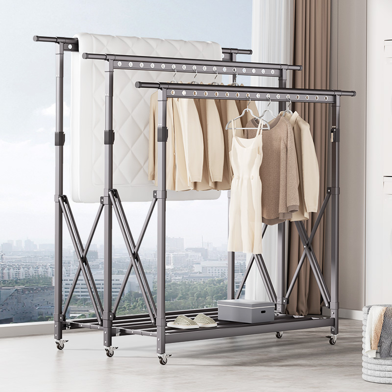 WOORIM落地折叠铝合金晾衣架