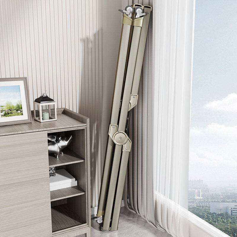 晾衣架落地折叠晾衣杆阳台家用伸缩挂衣杆室外晒衣架子晒被子神器