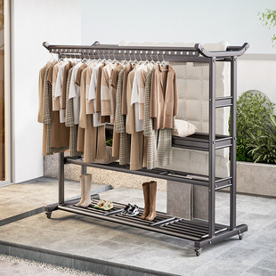 晾衣架落地阳台别墅庭院晒被子晾衣神器家用可移动大型户外晒衣架