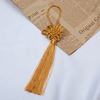 Простой китайский узел из 6 пластин земляного желтого цвета [10 шт.]