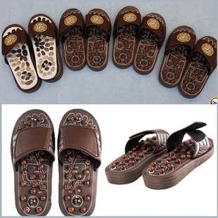 毛雪汪陈妍希同款按摩拖鞋太极按摩家居按摩拖鞋足底穴位足疗鞋