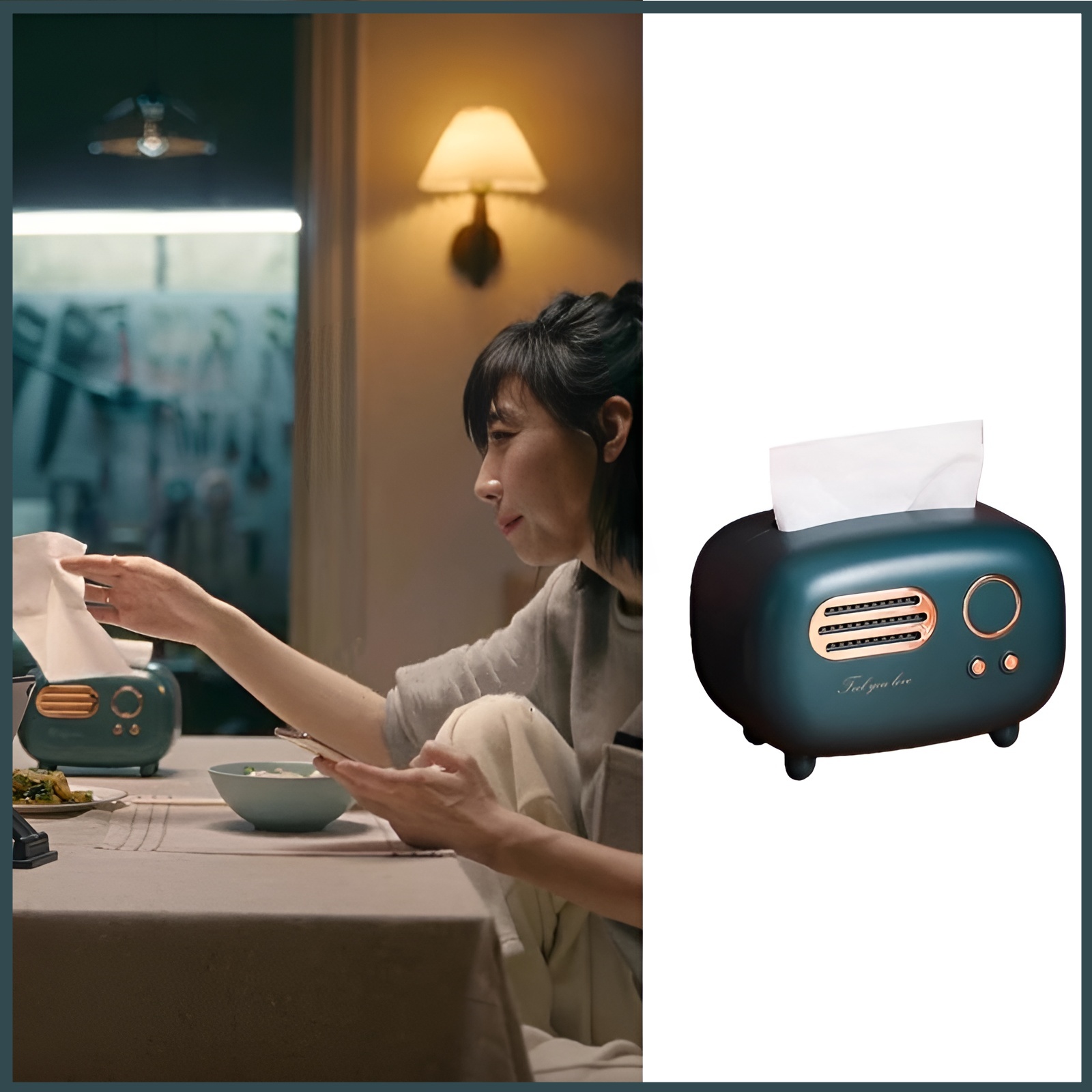 时差一万公里张冉任素汐同款纸巾盒客厅家用餐厅复古收音机抽纸盒