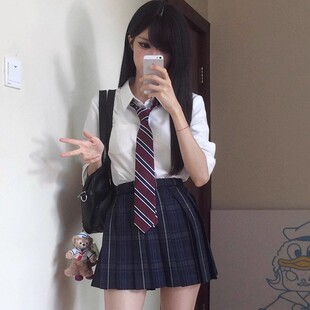 学院风日系衬衫 白色衬衣女春秋季 百搭宽松上衣 款 角襟jk制服长袖