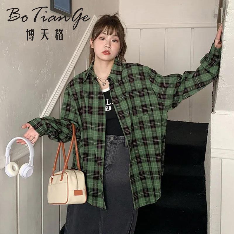 衬衫休闲设计感绿色秋季百搭宽松