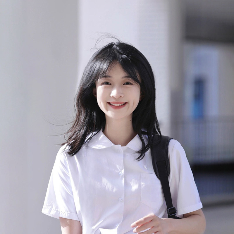日系jk衬衫制服春夏季学生百搭短袖学院风基础款角襟丸襟衬衣长袖