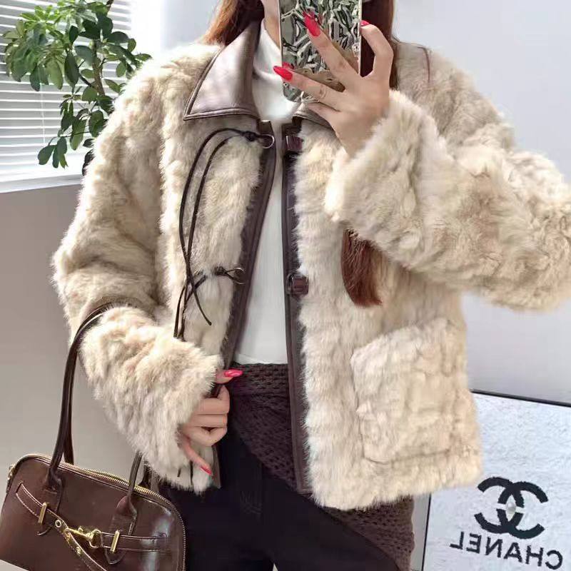 小个子羊羔毛上衣潮2025秋冬新款小香风短款外套女高级感气质名媛