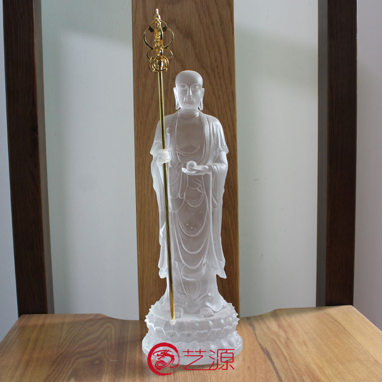 琉璃佛像摆件藏传密宗大愿地藏王菩萨站像结缘保平安玄关寺庙佛堂