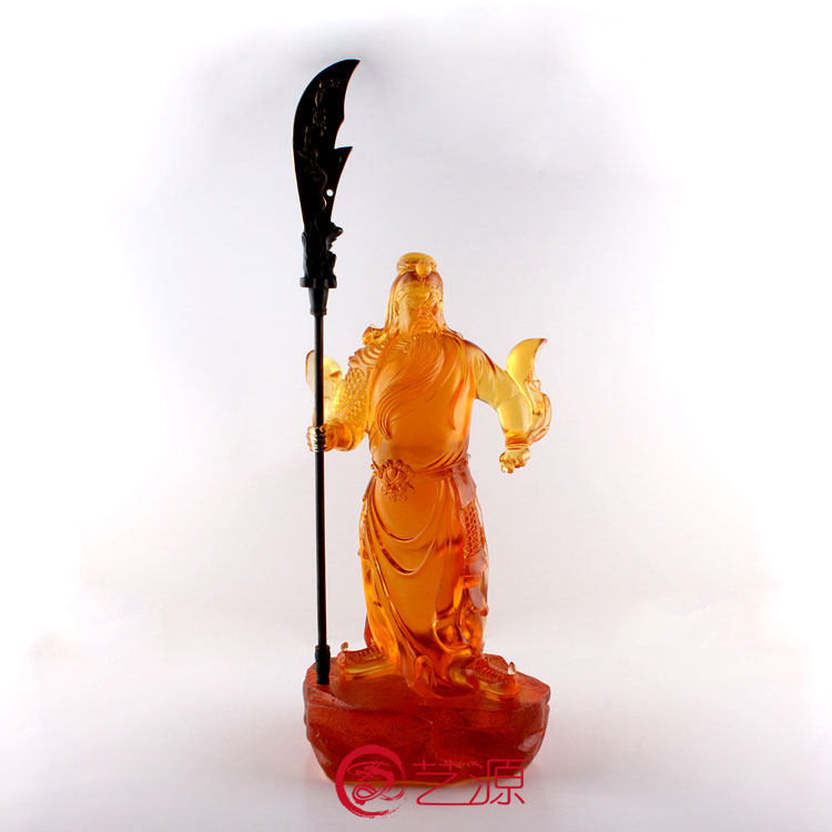艺源琉璃关公摆件武财神佛像创意家居风水饰品镇宅招财关二爷