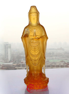 琉璃观音菩萨保平安结缘镇宅佛像