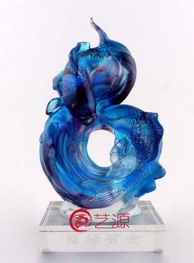福禄有余琉璃生日贺寿乔迁礼品
