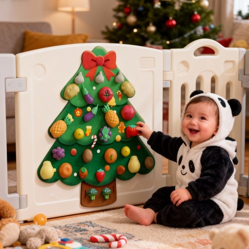 毛毡板水果切切乐婴儿围栏DIY