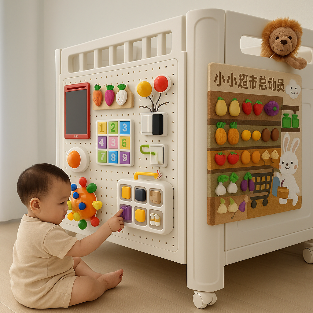 忙碌框宝宝娃娃玩具桶蒙氏早教益智篮DIY儿童围栏箱洞洞板收纳筐,收纳整理,脏衣篮,淘宝优惠券,粉丝福利购,淘宝优惠卷