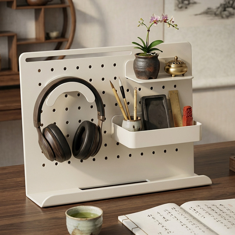 桌面置物架洞洞板立式磁吸书桌办公桌电脑桌写字台免打孔收纳神器,收纳整理,整理架/置物架/收纳架,淘宝优惠券,粉丝福利购,淘宝优惠卷