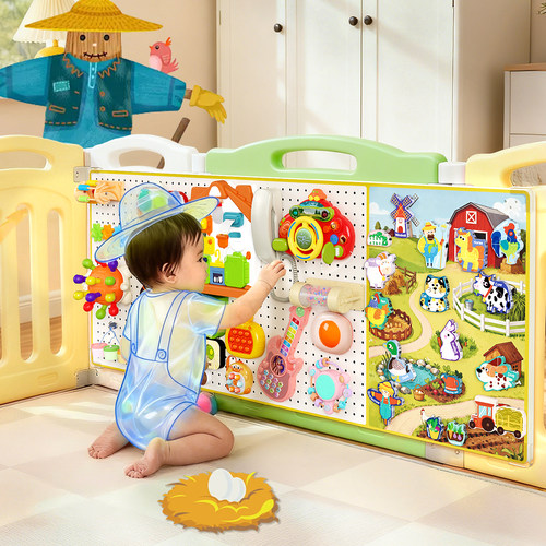 蒙氏宝宝启蒙益智忙碌板