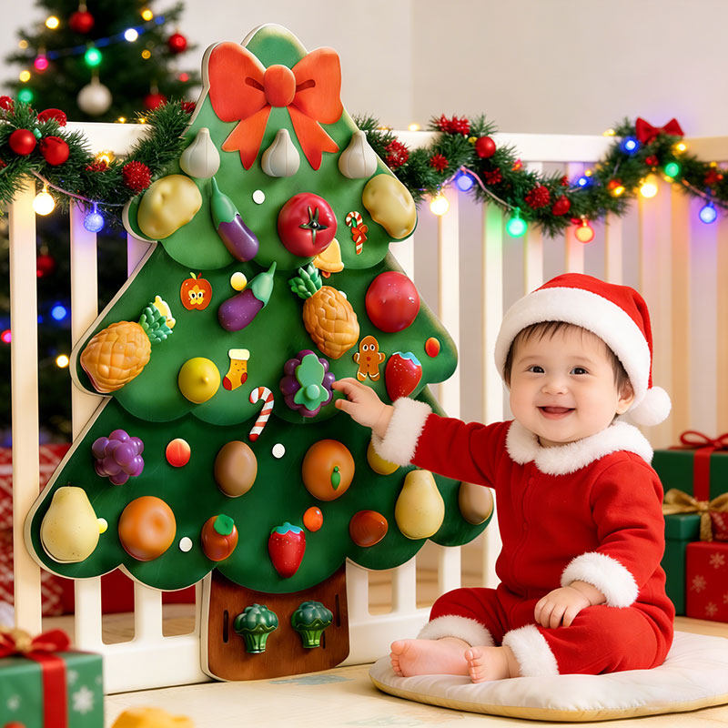 儿童水果切切乐圣诞树蒙氏早教