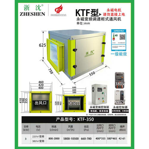 KTF变频永磁离心风机,一级能效