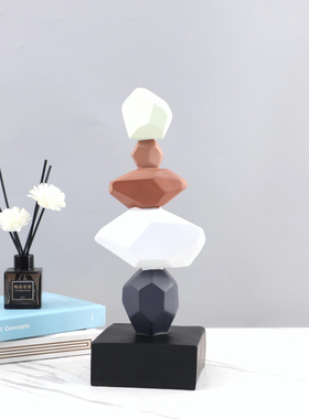 高级感树脂石来转运艺术装饰摆件