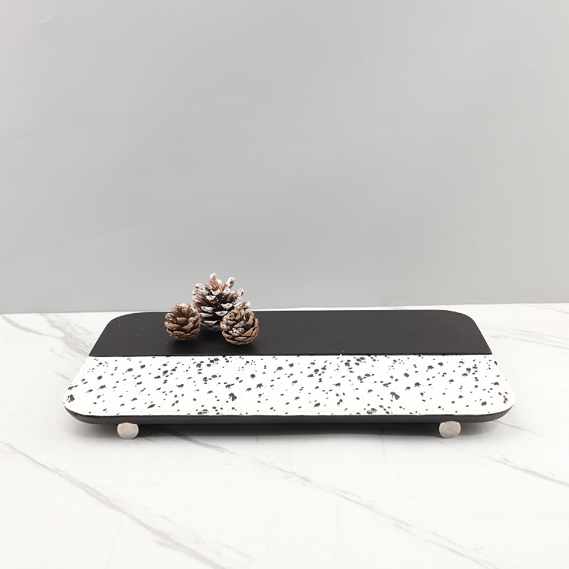 北欧轻奢高端木质皮革拼接长方形香薰装饰托盘客厅玄关家居装饰品,家居饰品,香薰托盘,淘宝优惠券,粉丝福利购,淘宝优惠卷