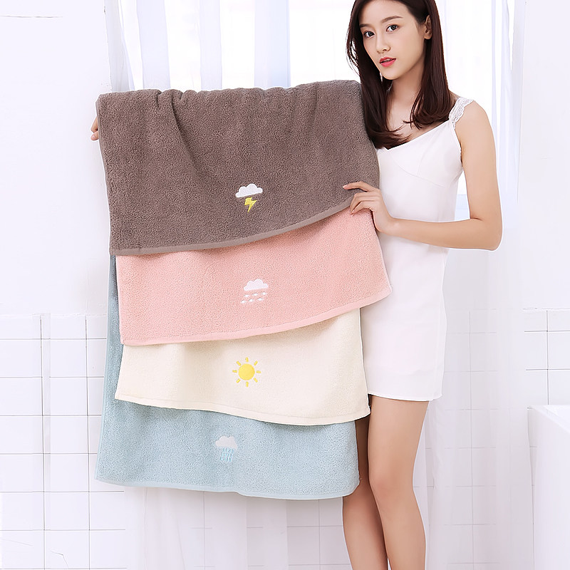吸水毛巾浴巾纯棉成人男家用柔软个性可爱大号大毛巾大浴巾女韩版