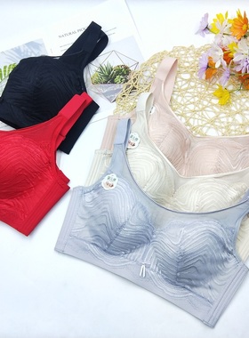 玛堤丝8429新品大码全罩杯无钢圈文胸薄大胸显小防下垂聚拢内衣女