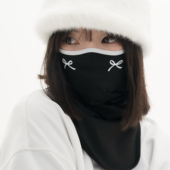 原创WELEM蝴蝶结滑雪护脸户外运动锦纶保暖加绒防晒面罩防紫外线