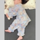 宽松睡衣透气 男女童亲子纯棉韩版 儿童棉纱家居服套装 2026春夏新款