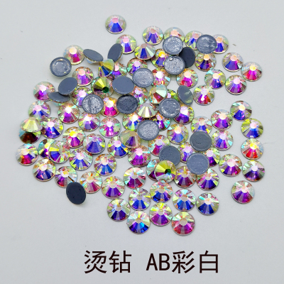 平底水钻舞蹈服美甲烫钻diy