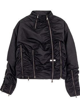 【限时特卖-不退不换】ADER ERROR 高领缩褶细节落肩长袖夹克