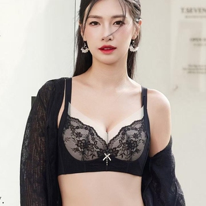 软钢圈6611棉花糖中薄B杯小胸聚拢舒适内衣收副乳蕾丝提拉内衣女
