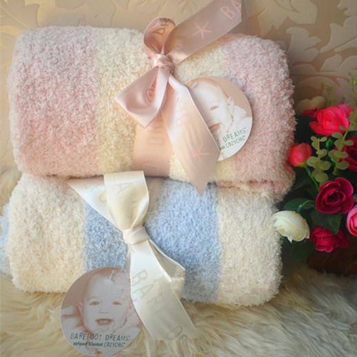 barefoot软绵绵两色加厚保暖毛毯