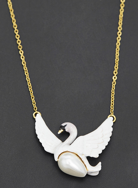 珐琅釉天峨珍珠项链时尚潮