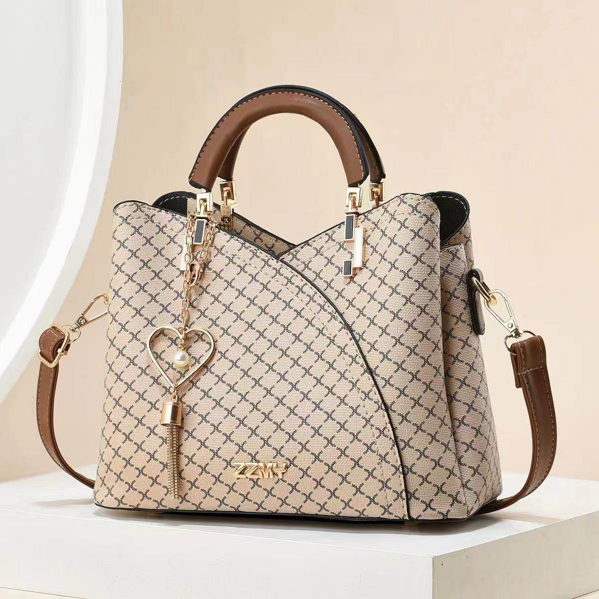 台州女包格纹手提包单肩包百搭大容量斜挎包bags跨境大容量单肩包,箱包皮具/热销女包/男包,单肩包,淘宝优惠券,粉丝福利购,淘宝优惠卷