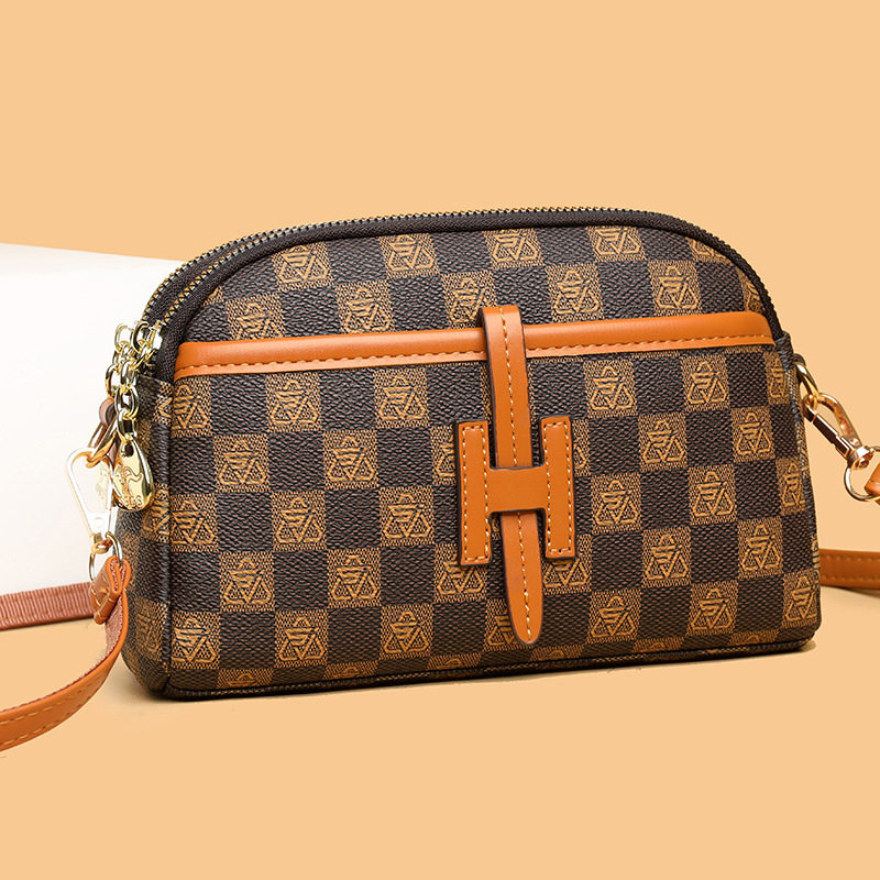 单肩包跨境欧美复古菱格印花时尚斜挎包简约百搭休闲通勤包包女,箱包皮具/热销女包/男包,单肩包,淘宝优惠券,粉丝福利购,淘宝优惠卷