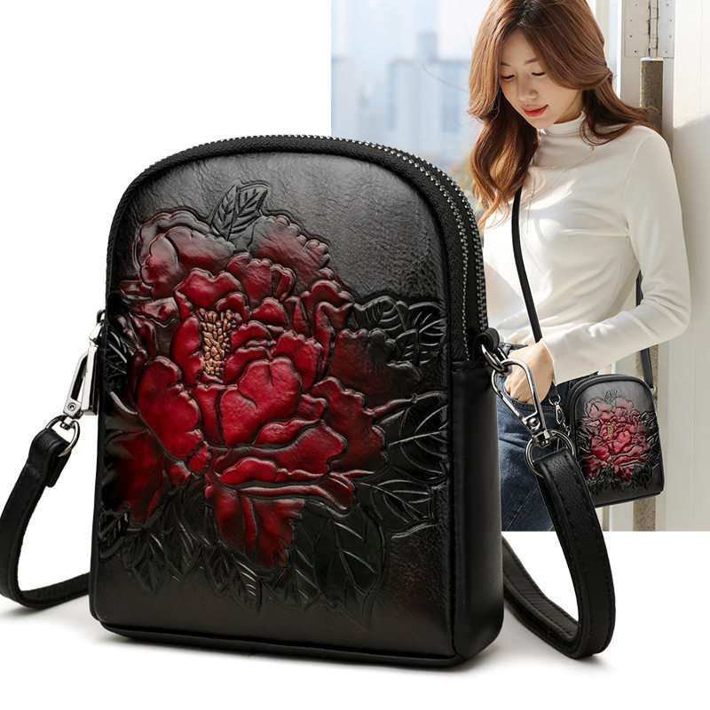 手机包软皮气质女包上班通勤斜挎包民族风妈妈包印花单肩斜跨包,箱包皮具/热销女包/男包,单肩包,淘宝优惠券,粉丝福利购,淘宝优惠卷