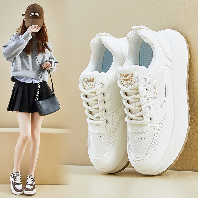 2025秋季小白鞋新款韩版ins潮女学生厚底增高板鞋休闲鞋街拍H789,女鞋,浅口单鞋,淘宝优惠券,粉丝福利购,淘宝优惠卷