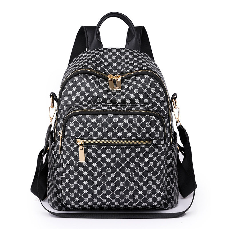 外贸女士双肩背包女2023新款简约时尚女包大容潮流行印花旅行背包 - OTL出品